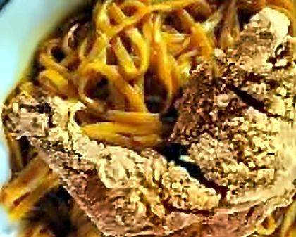Chami with fried chicken